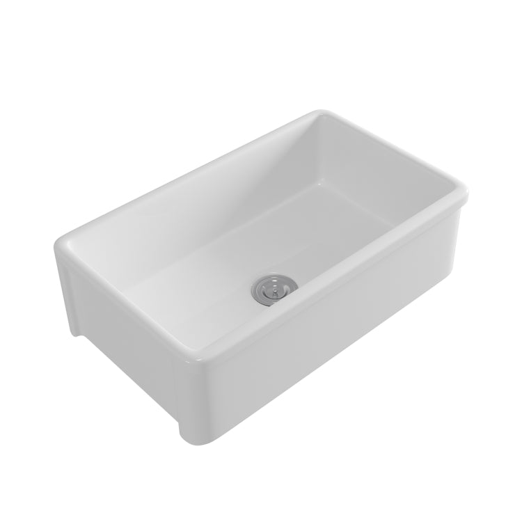 [US Warehouse] Rectangular Ceramic Kitchen Vessel Sink Farmhouse Bathroom Sink, Size: 82.6 x 50.2 x 25.4cm