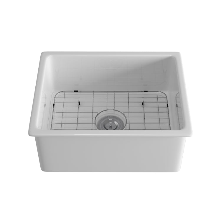 [US Warehouse] Rectangular Ceramic Undermount Kitchen Vessel Sink Bathroom Sink, Size: 60 x 47 x 25.4cm