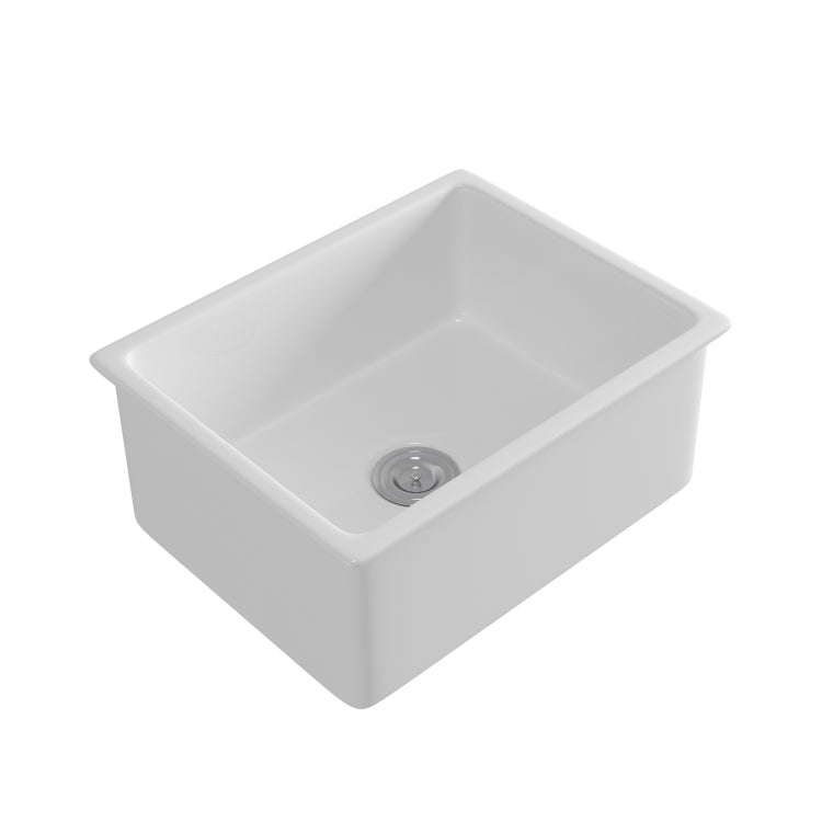 [US Warehouse] Rectangular Ceramic Undermount Kitchen Vessel Sink Bathroom Sink, Size: 60 x 47 x 25.4cm