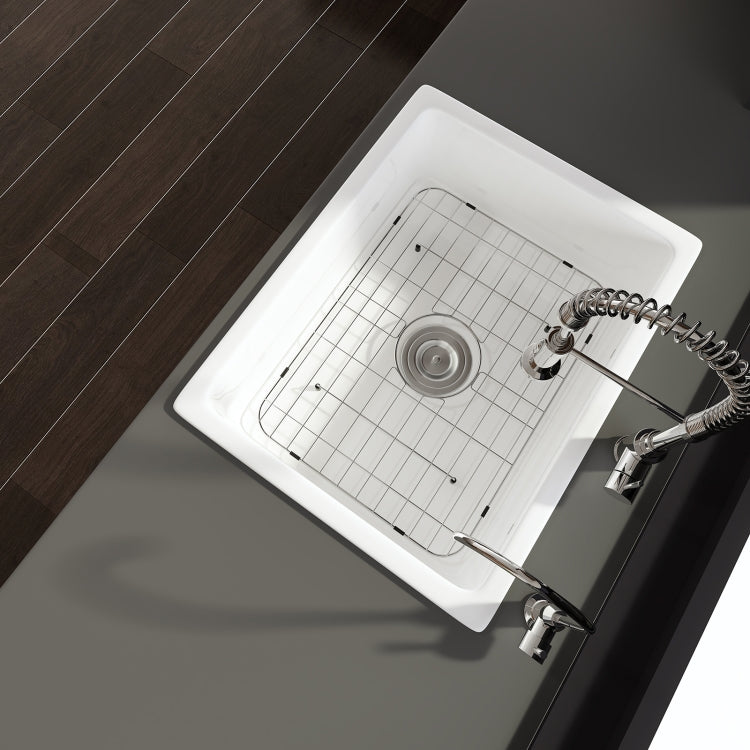 [US Warehouse] Rectangular Ceramic Undermount Kitchen Vessel Sink Bathroom Sink, Size: 60 x 47 x 25.4cm