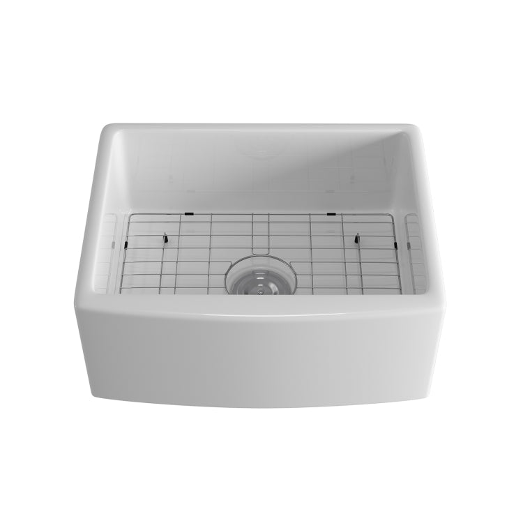 [US Warehouse] Rectangular Ceramic Kitchen Farmhouse Vessel Sink Bathroom Sink, Size: 60.5 x 48 x 25.4cm