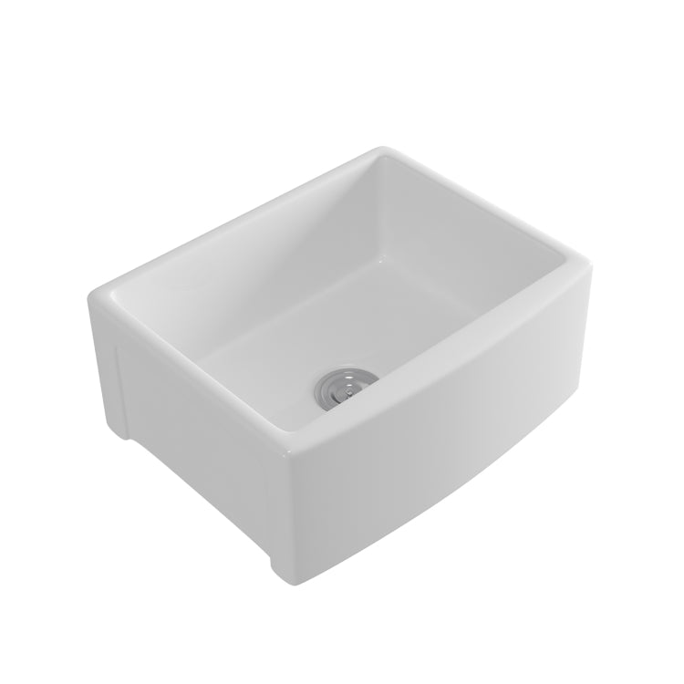 [US Warehouse] Rectangular Ceramic Kitchen Farmhouse Vessel Sink Bathroom Sink, Size: 60.5 x 48 x 25.4cm