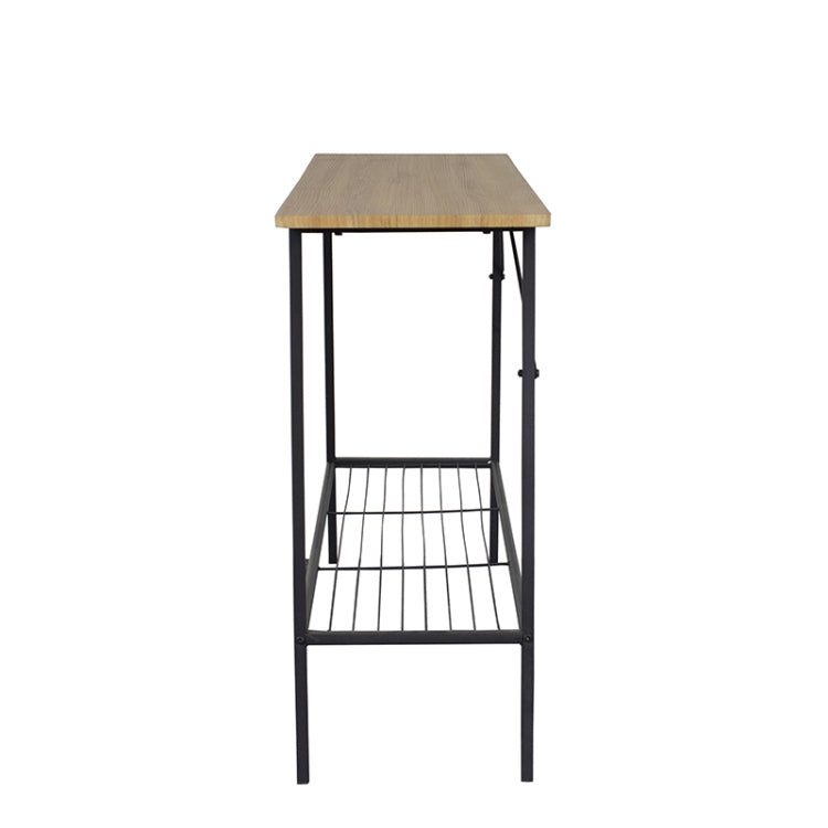 [US Warehouse] Particleboard + Iron Console Table with Two Storage Shelves, Size: 39.5 x 30 x 13.8 inch