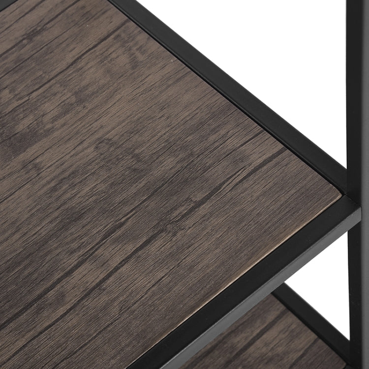 [US Warehouse] Metal Frame Wooden Asymmetrical Bookcase Storage Shelves, Size: 39.4 x 29.5 x 13.8 inch
