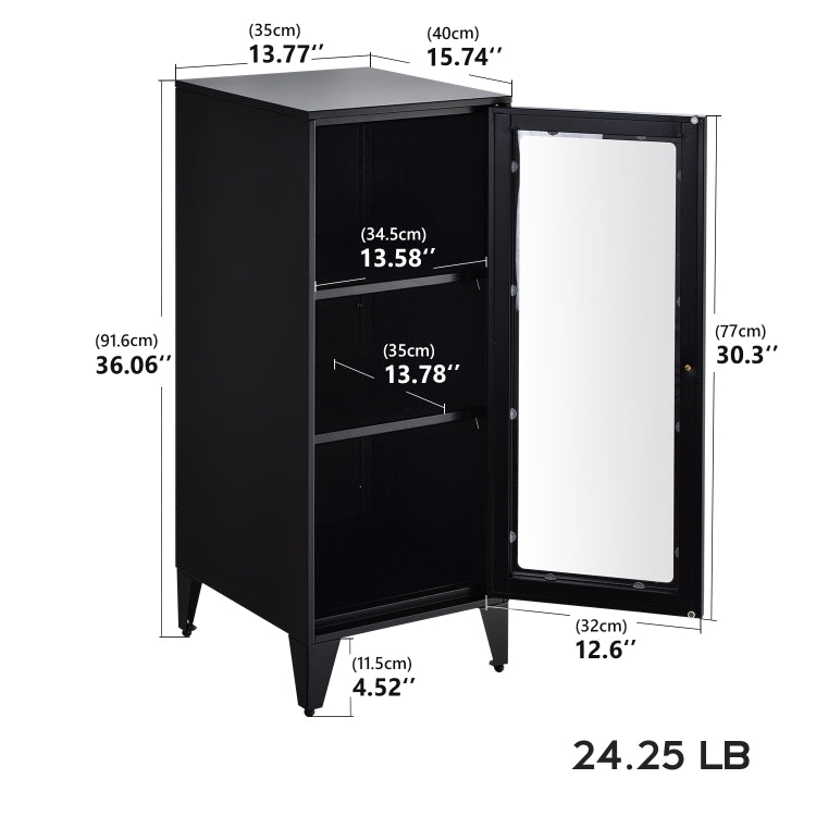 [US Warehouse] Office Lockers with 2 Adjustable Shelves 1 Door File Cabinet