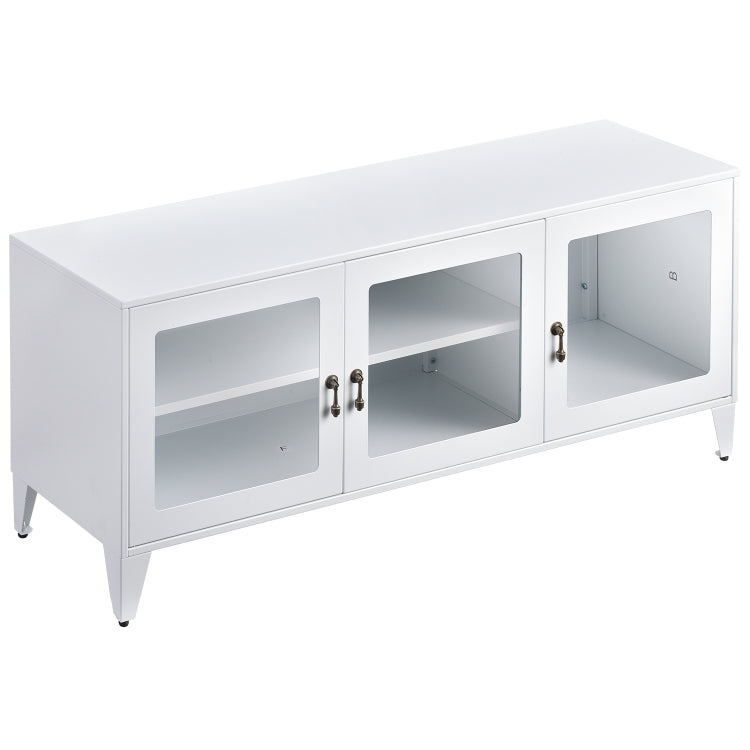 [US Warehouse] Home Living Room Metal TV Cabinet with Storage Cabinet, Size: 47.3x13.8x20.3 inch