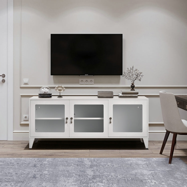 [US Warehouse] Home Living Room Metal TV Cabinet with Storage Cabinet, Size: 47.3x13.8x20.3 inch