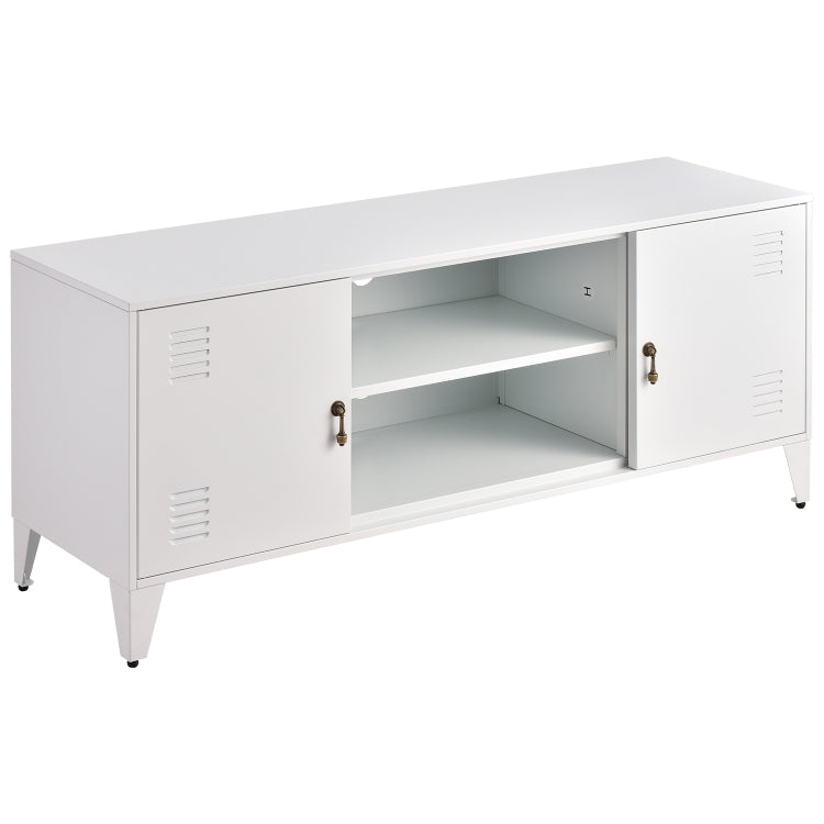 [US Warehouse] Home Living Room Metal TV Cabinet with Cabinet, Size: 47.3x13.8x20.3 inch