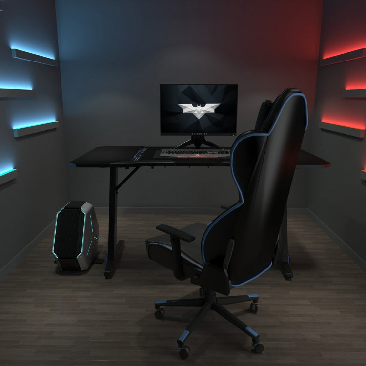[US Warehouse] Carbon Fiber Texture Game Table with Headphone Holder & Cup Holder & Board Holder & Game Handle Holder, Size: 59.84x29.92x30.43 inch