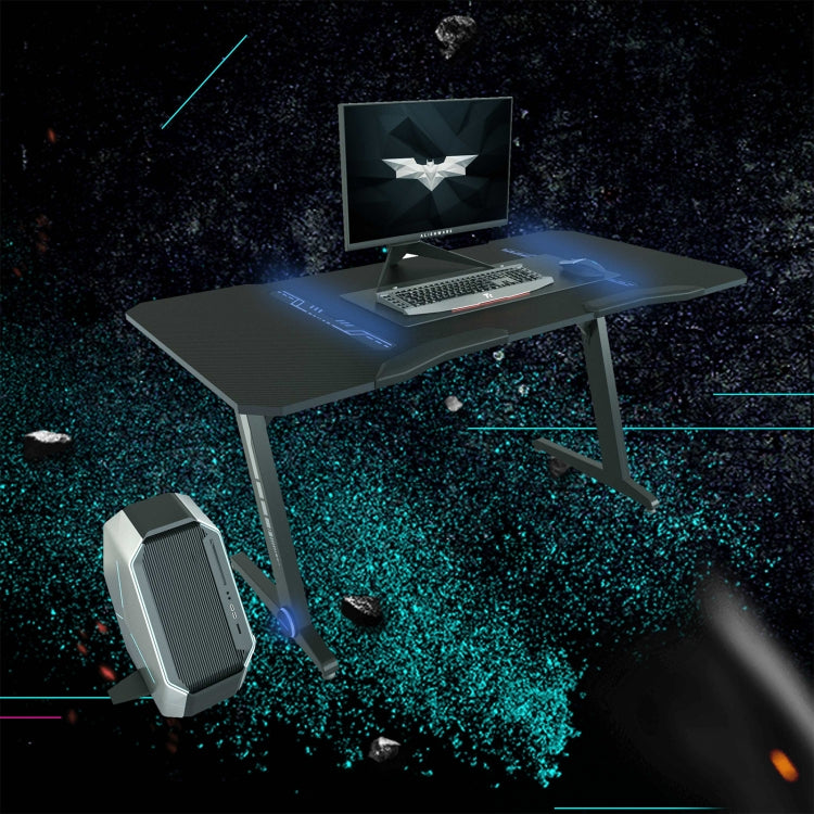 [US Warehouse] Carbon Fiber Texture Game Table with Headphone Holder & Cup Holder & Board Holder & Game Handle Holder, Size: 59.84x29.92x30.43 inch