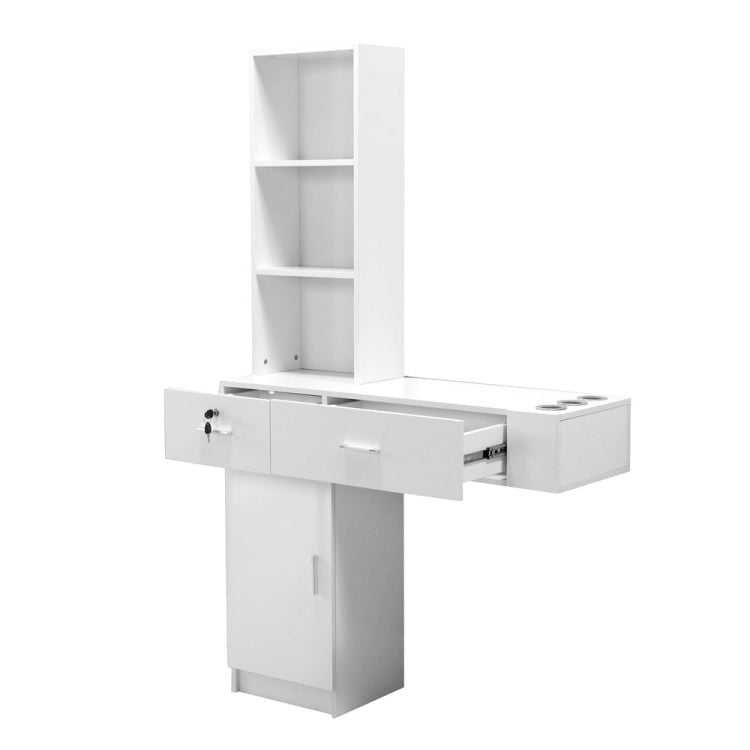 [US Warehouse] Wall Mount Beauty Salon Spa Mirrors Station Hair Styling Station Desk, Size: 170x101x33.5cm