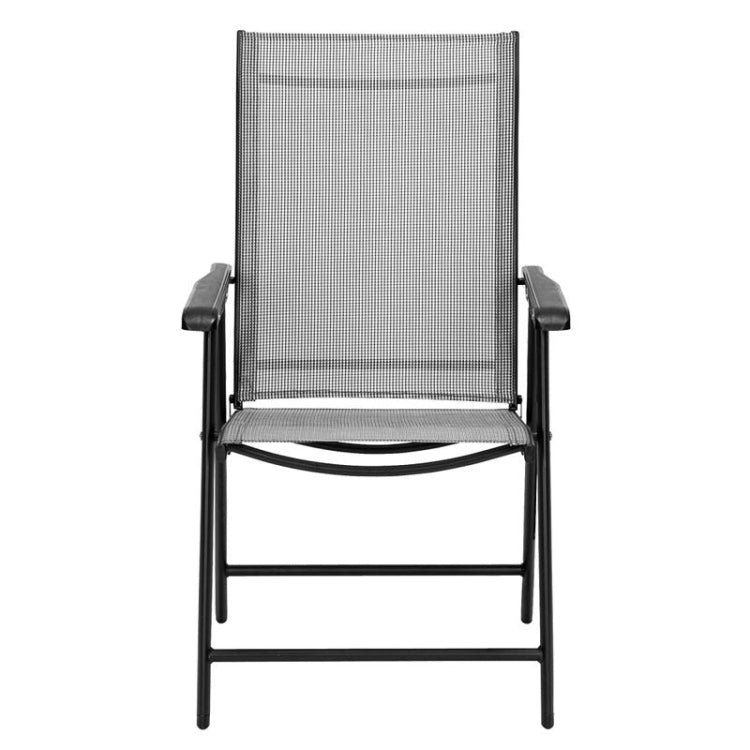 [US Warehouse] 4 PCS Portable Patio Folding Chairs with Armrest