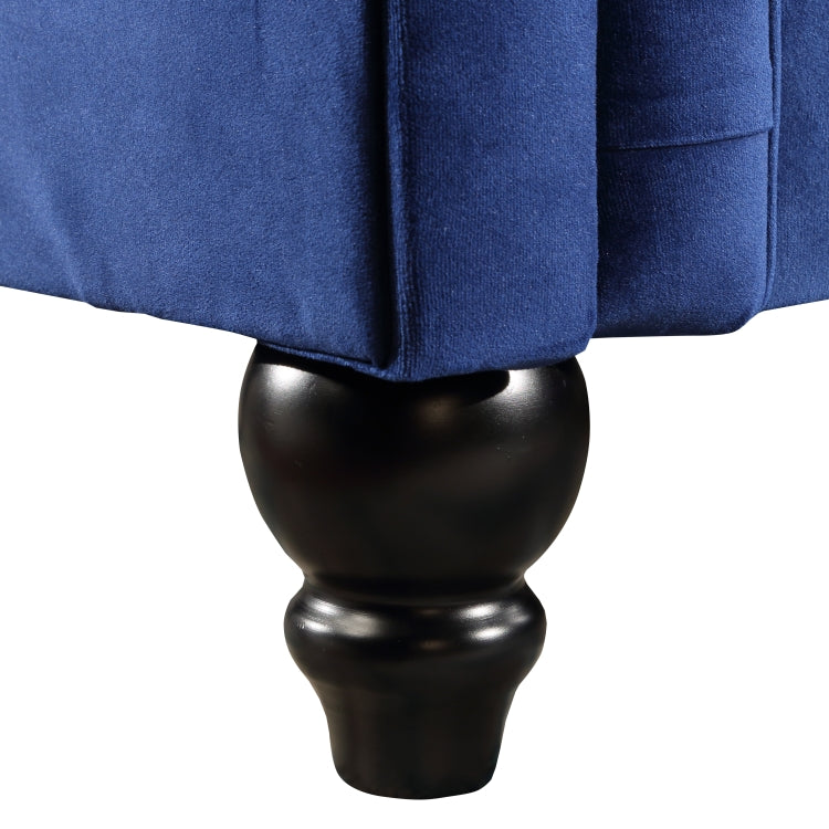 [US Warehouse] Household Classic Rolled Arm Velvet Sectional Corner Sofa