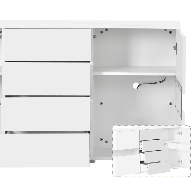 [EU Warehouse] Modern Wooden LED TV Stand Cabinet, Size: 140 x 35 x 72cm