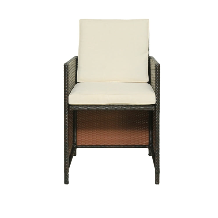 [US Warehouse] 11 in 1 Outdoor Rattan Wicker Patio Dining Table Set