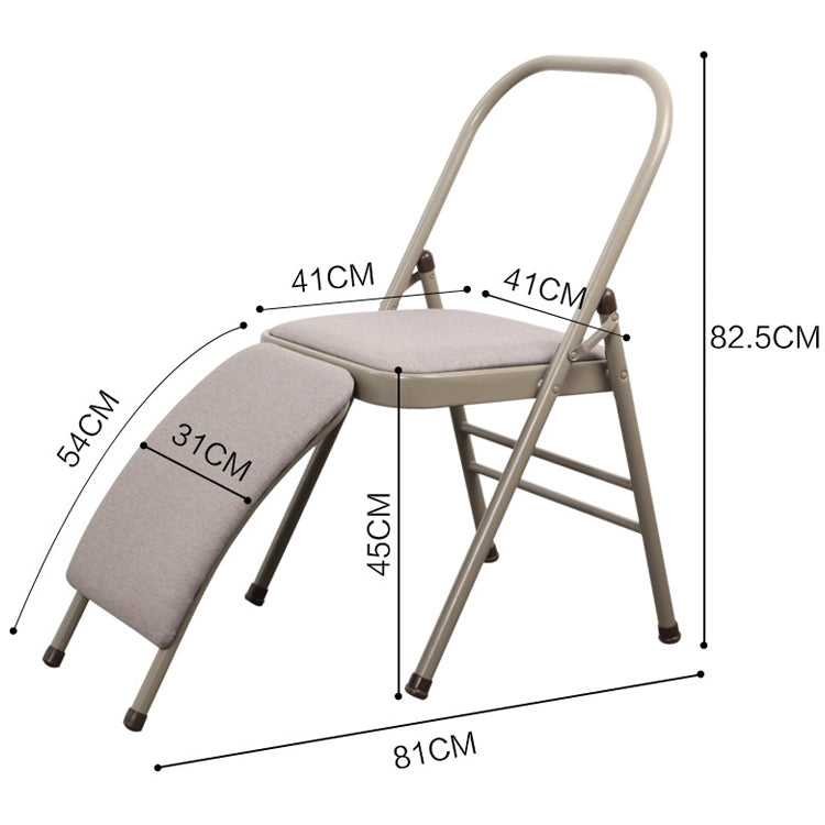 Coach Type Multifunctional Folding Yoga Auxiliary Chair, Double Beam + Lumbar Support