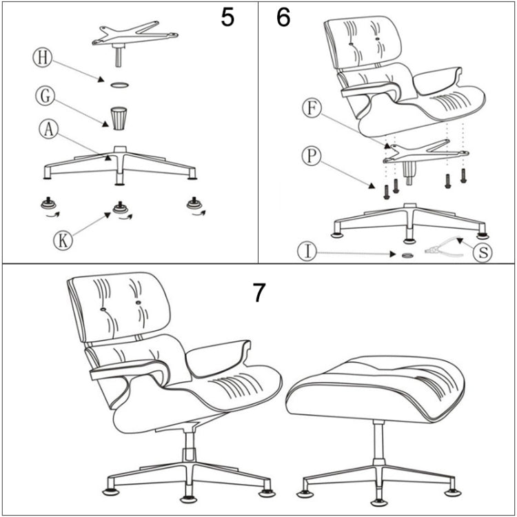 [US Warehouse] TY-308 Simple Modern Leisure Leather Lounge Chair