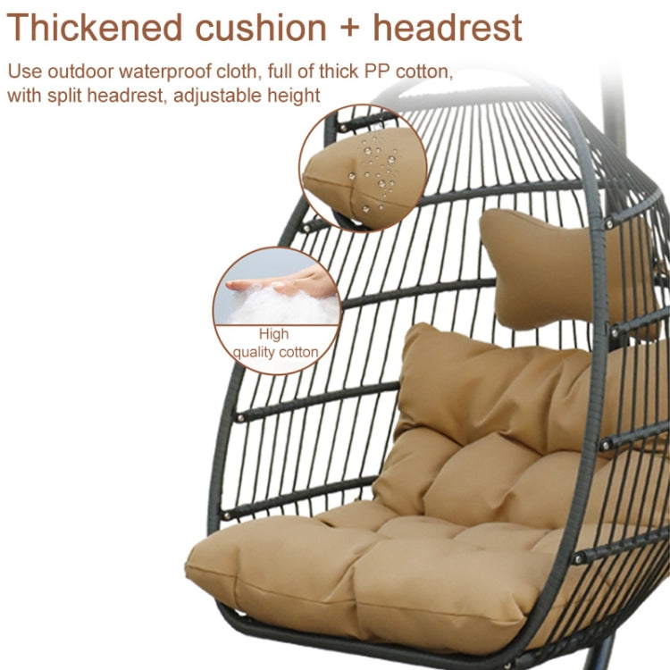 [US Warehouse] TYHW003A Outdoor Indoor Single Folding Rattan Basket Hanging Chair