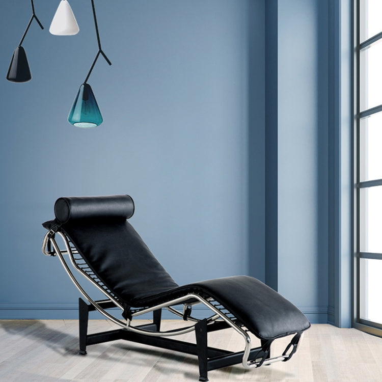 [US Warehouse] LC806A Lazy Sofa Recliner Retro Classic Genuine Leather Chaise Lounges