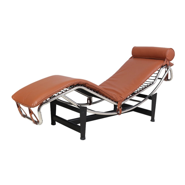 [US Warehouse] LC806C Lazy Sofa Recliner Retro Classic Genuine Leather Chaise Lounges