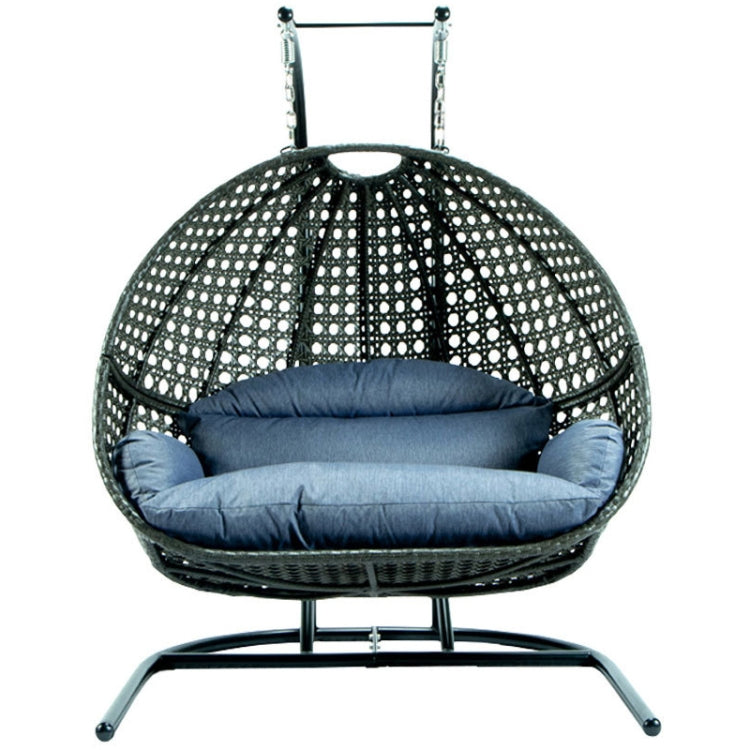 [US Warehouse] TYHW001B Outdoor Indoor Double Bird Nest Rattan Hanging Basket Hanging Chair