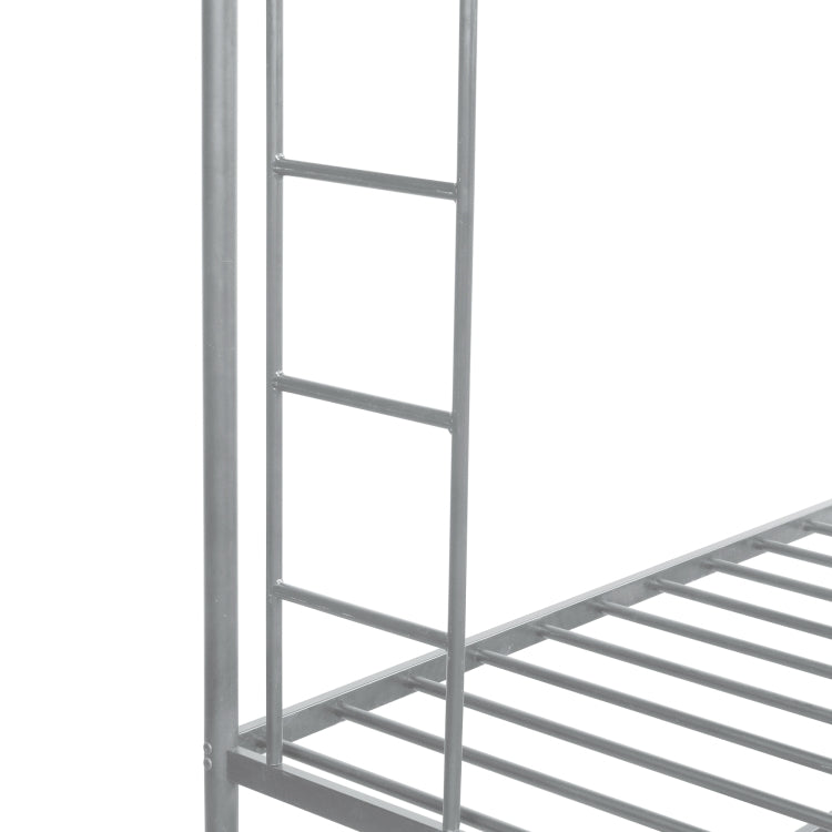 [US Warehouse] Household Twin Over Full Sturdy Steel Frame Bunk Bed with Ladder & Trundle
