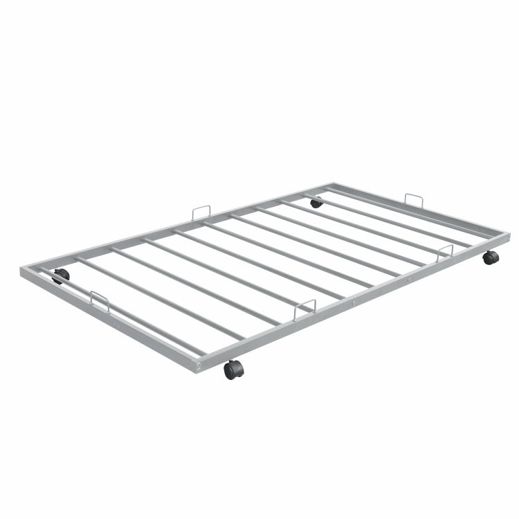 [US Warehouse] Household Twin Over Full Sturdy Steel Frame Bunk Bed with Ladder & Trundle