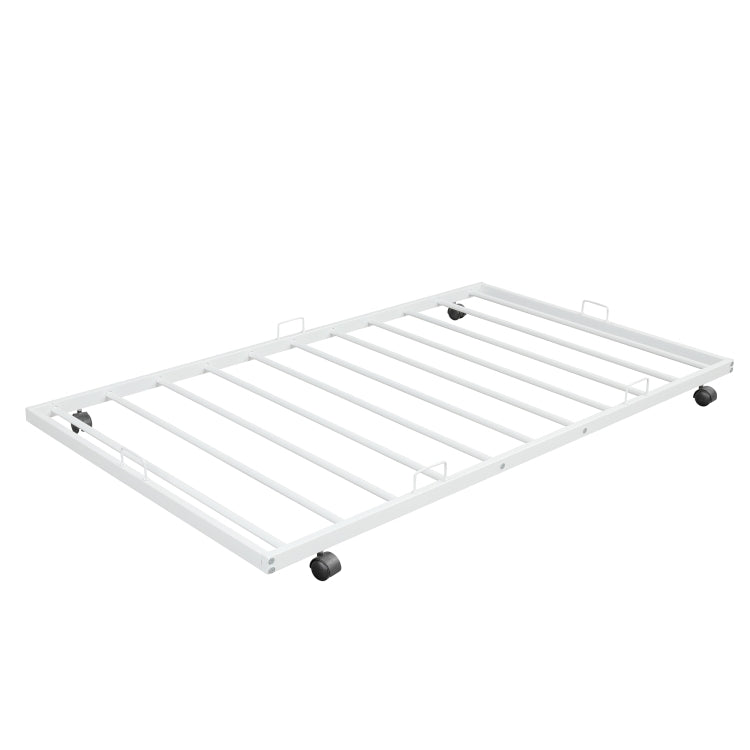 [US Warehouse] Household Twin Over Full Sturdy Steel Frame Bunk Bed with Ladder & Trundle