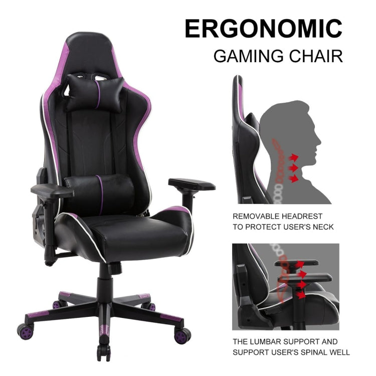 [US Warehouse] OFICINE Ergonomic Gaming Game Chairs with Armrests & Pillows & Casters