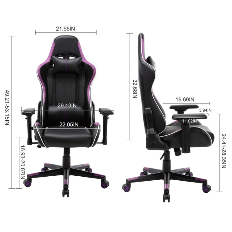 [US Warehouse] OFICINE Ergonomic Gaming Game Chairs with Armrests & Pillows & Casters