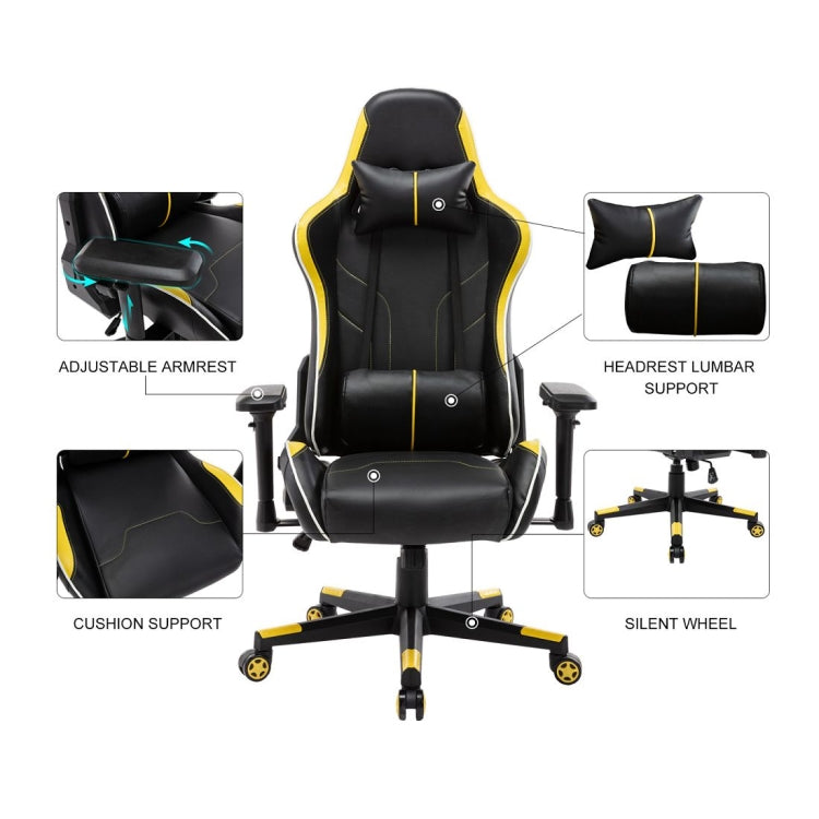 [US Warehouse] OFICINE Ergonomic Gaming Game Chairs with Armrests & Pillows & Casters