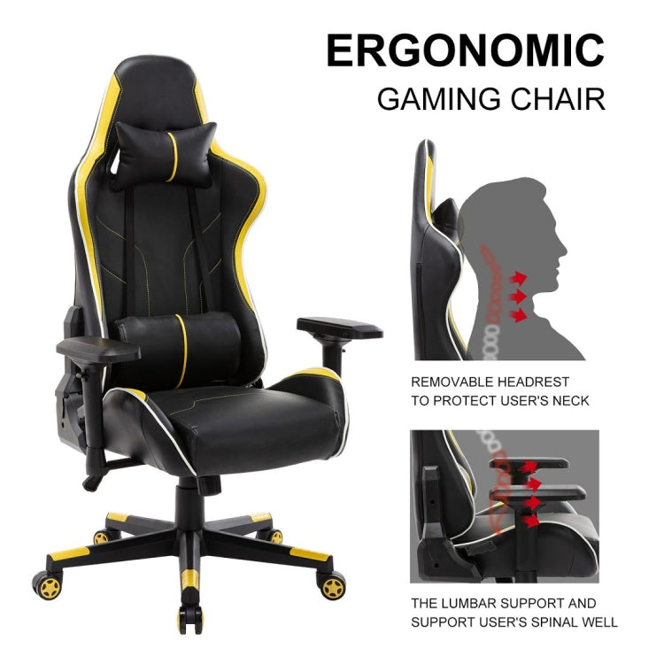 [US Warehouse] OFICINE Ergonomic Gaming Game Chairs with Armrests & Pillows & Casters