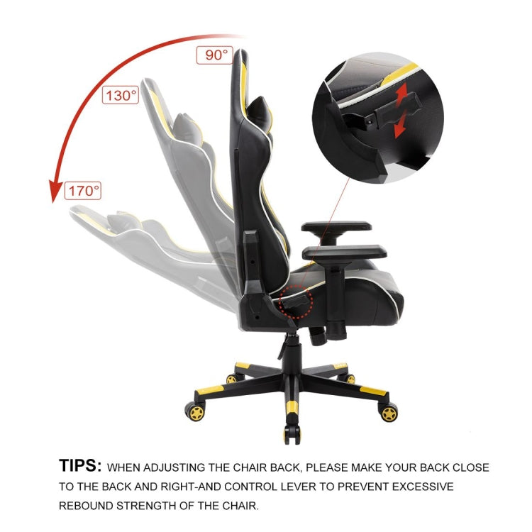 [US Warehouse] OFICINE Ergonomic Gaming Game Chairs with Armrests & Pillows & Casters