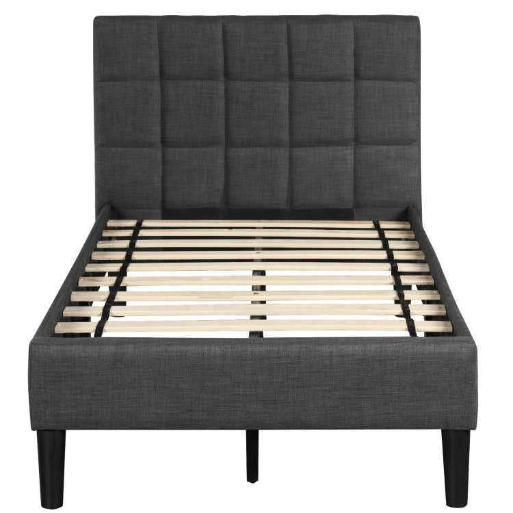 [US Warehouse] Upholstered Diamond Stitched Platform Bed, Size: 83.5x41.7x40.2 inch