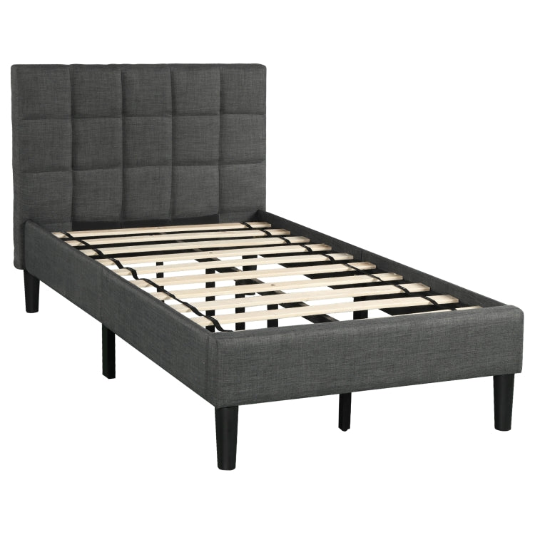 [US Warehouse] Upholstered Diamond Stitched Platform Bed, Size: 83.5x41.7x40.2 inch