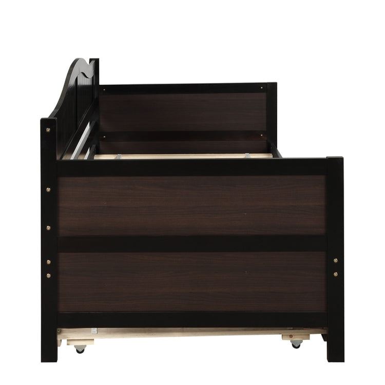 [US Warehouse] Double Wooden Sofa Bed with Footbed, Size: 78.2x42.3x35.4 inch
