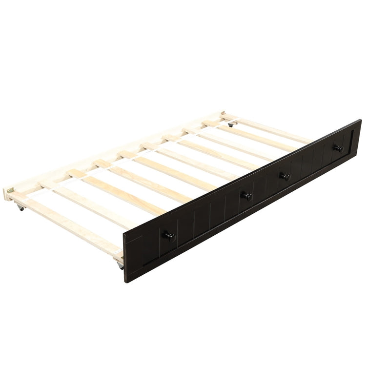 [US Warehouse] Double Wooden Sofa Bed with Footbed, Size: 78.2x42.3x35.4 inch