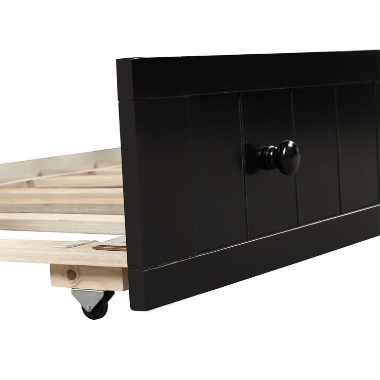 [US Warehouse] Double Wooden Sofa Bed with Footbed, Size: 78.2x42.3x35.4 inch
