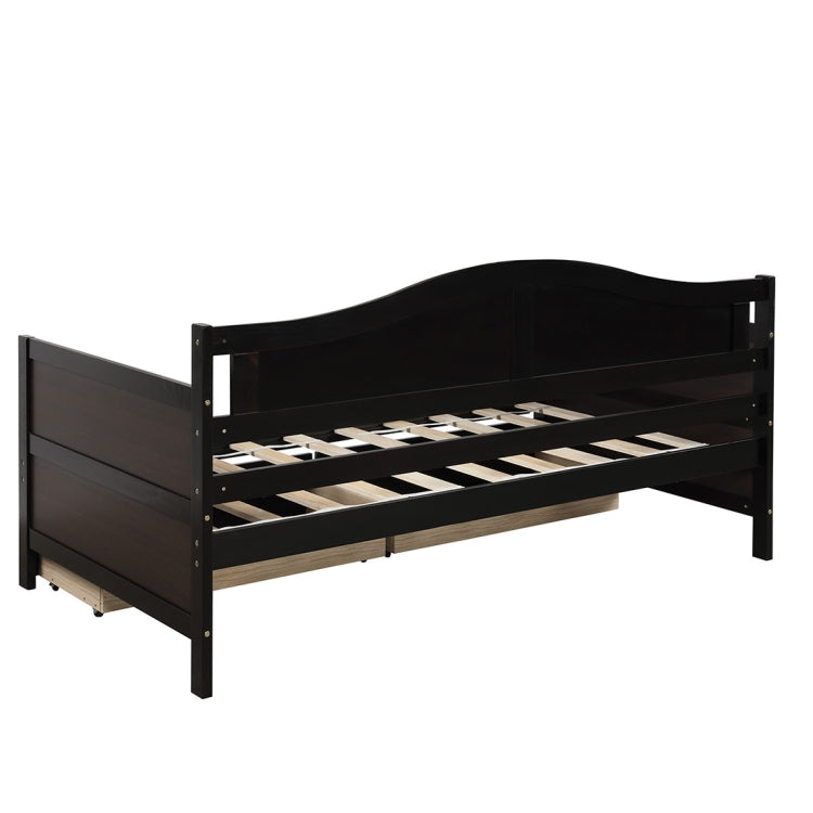 [US Warehouse] Double Wooden Sofa Bed with 2 Drawers, Size: 78.2x42.3x35.4 inch