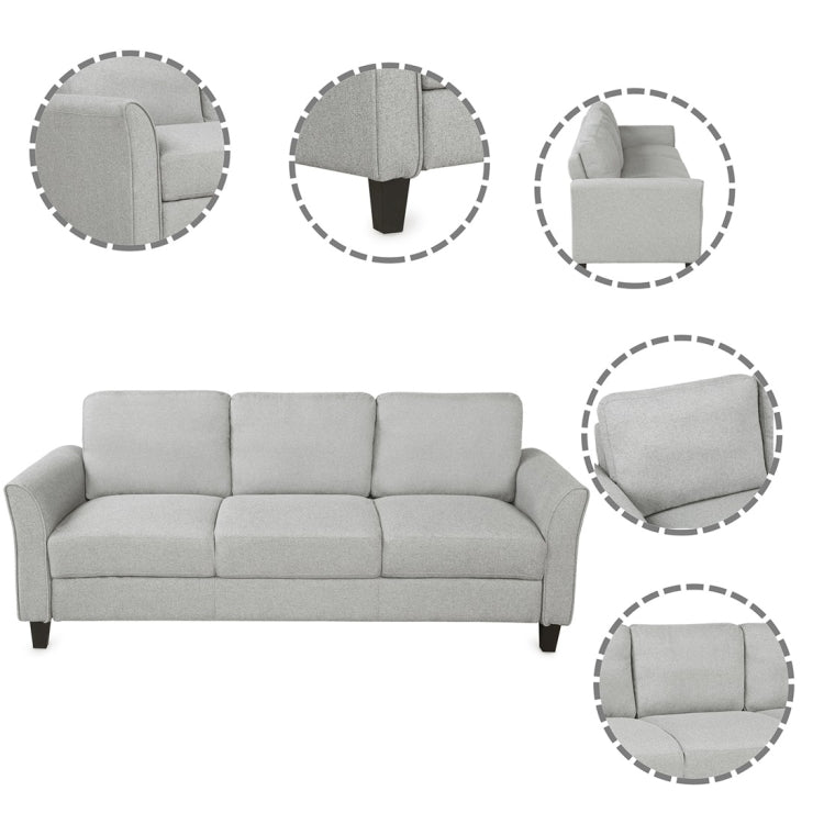 [US Warehouse] Double+Three-seat Sofa, Size: 72.4x29x33 inch; 53.7x29x33 inch