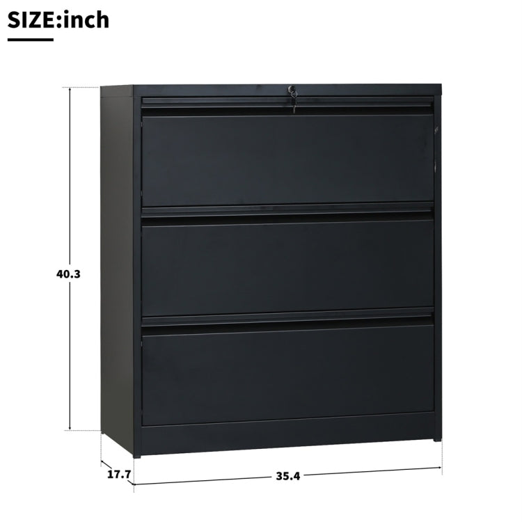 [US Warehouse] Heavy-duty Side File Cabinet, Size: 35.4x17.7x40.3 inch