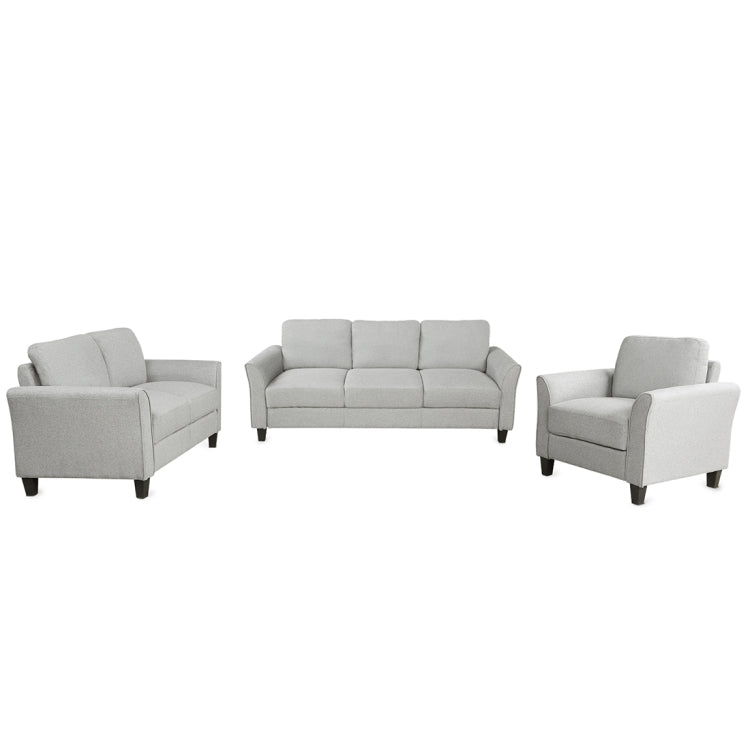 [US Warehouse] Three+Double+Single Sofa, Size: 76x29x33 inches, 53.7x29x33 inches, 31.1x29x33 inch