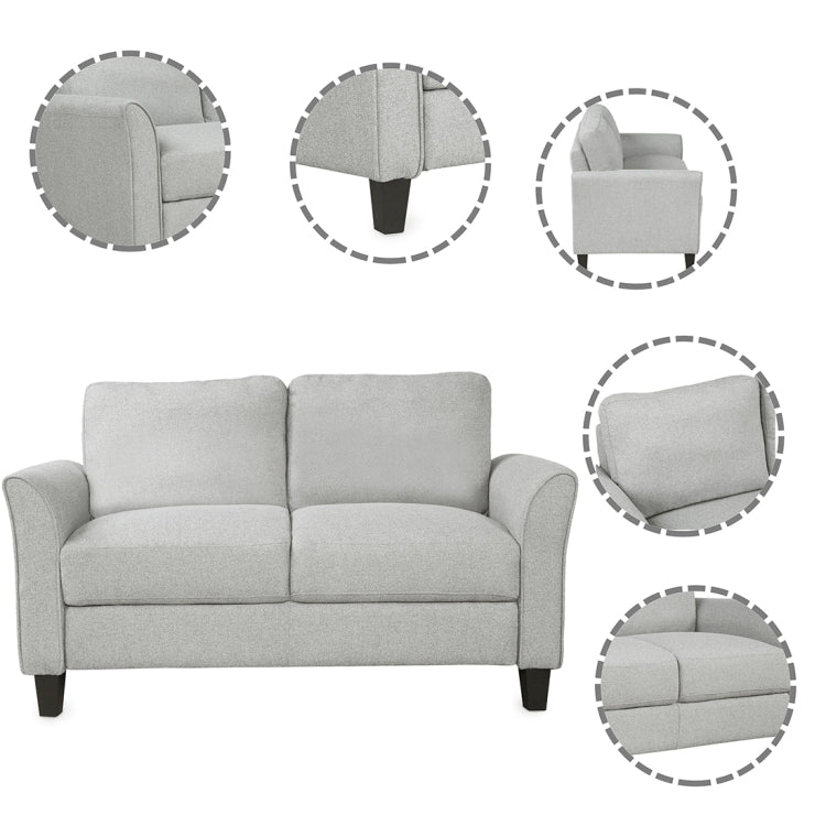 [US Warehouse] Three+Double+Single Sofa, Size: 76x29x33 inches, 53.7x29x33 inches, 31.1x29x33 inch