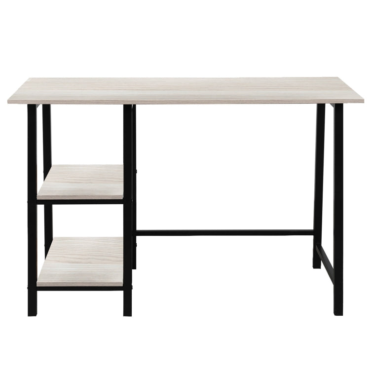 [US Warehouse] Metal Frame Home Office Desk/Computer Desk with Wood Surface
