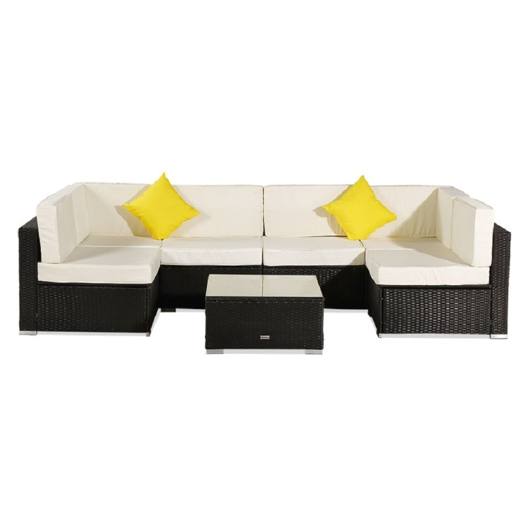 [US Warehouse] 7 in 1 Outdoor Rattan Pedal Sofa Combination