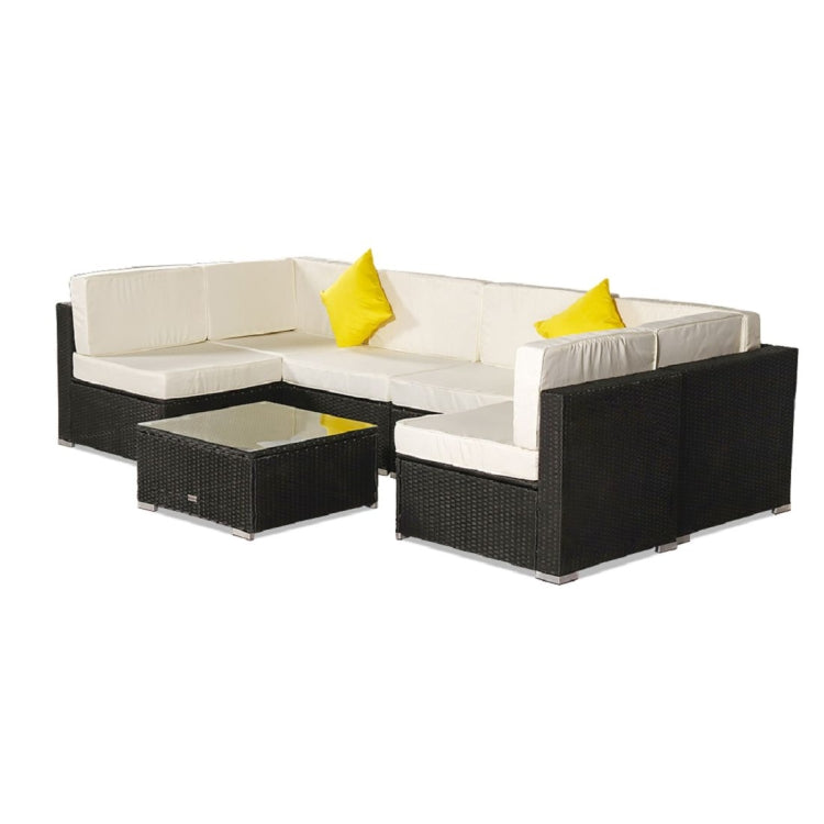 [US Warehouse] 7 in 1 Outdoor Rattan Pedal Sofa Combination
