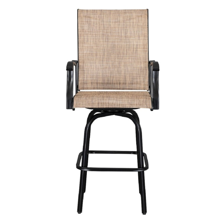 [US Warehouse] 2 PCS Wrought Iron 360 Degree Rotating Bar Chair, Size: 59x67x130.5cm