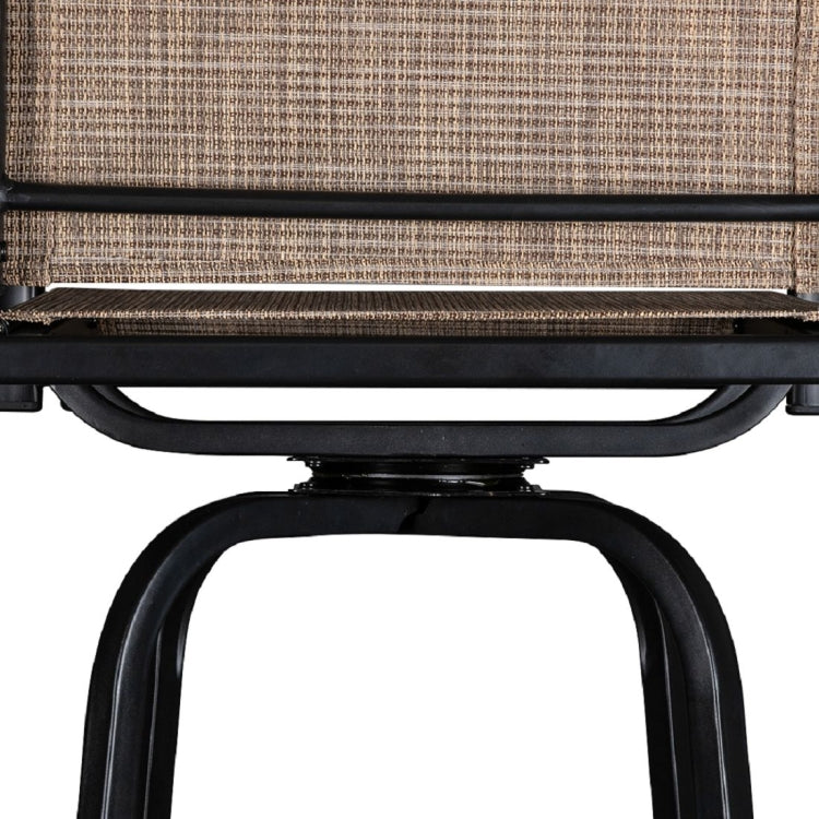 [US Warehouse] 2 PCS Wrought Iron 360 Degree Rotating Bar Chair, Size: 59x67x130.5cm