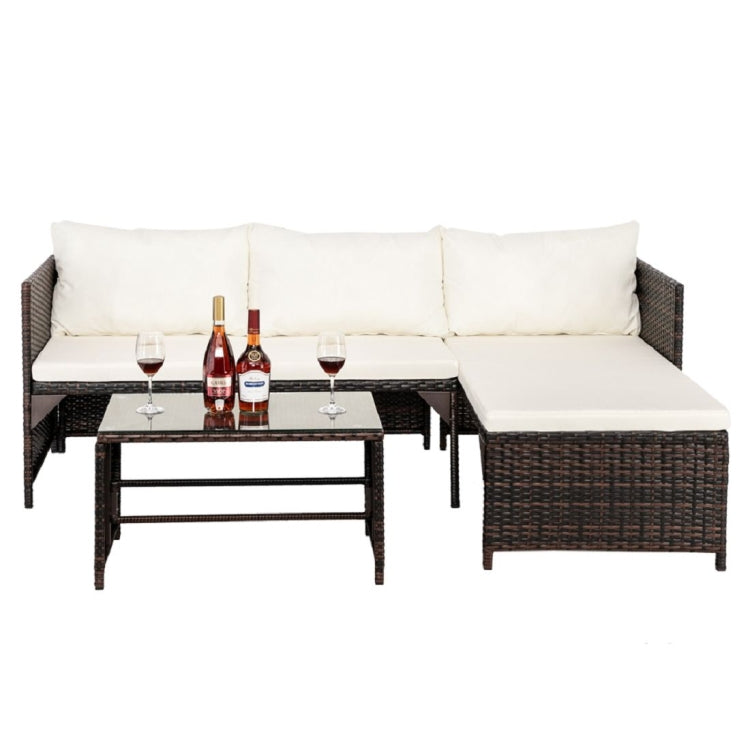 [US Warehouse] Double Seat + Chaise Seat + Tea Table Combination Sofa