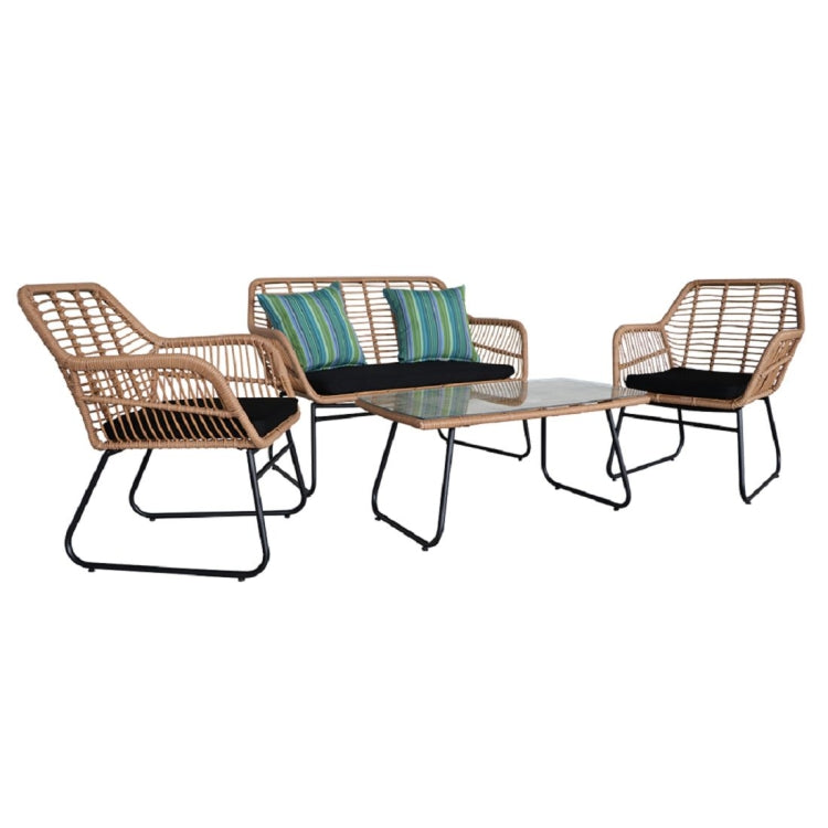 [UK Warehouse] 4 in 1 Baby Chair Woven Rattan Table And Chair